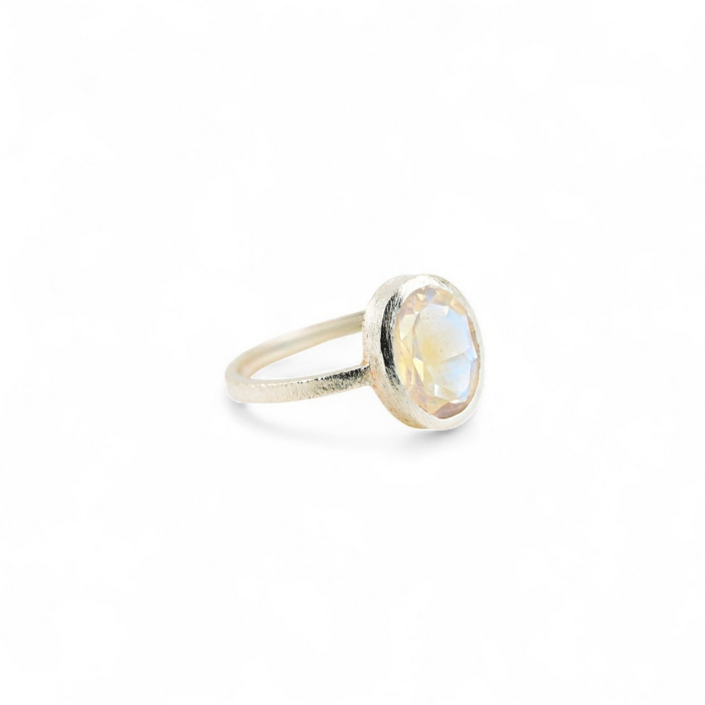 Eternal rainbow moonstone ring