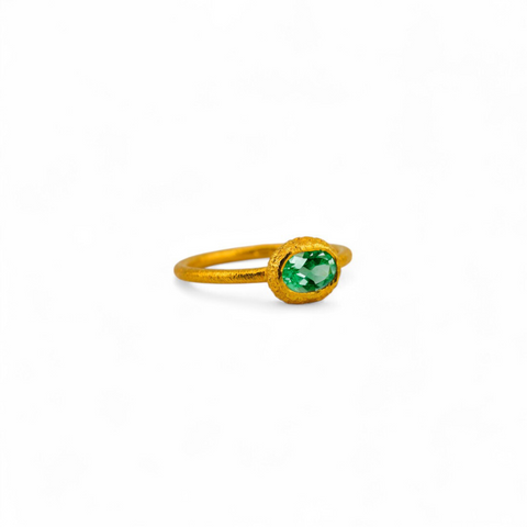 Zambian emerald ring