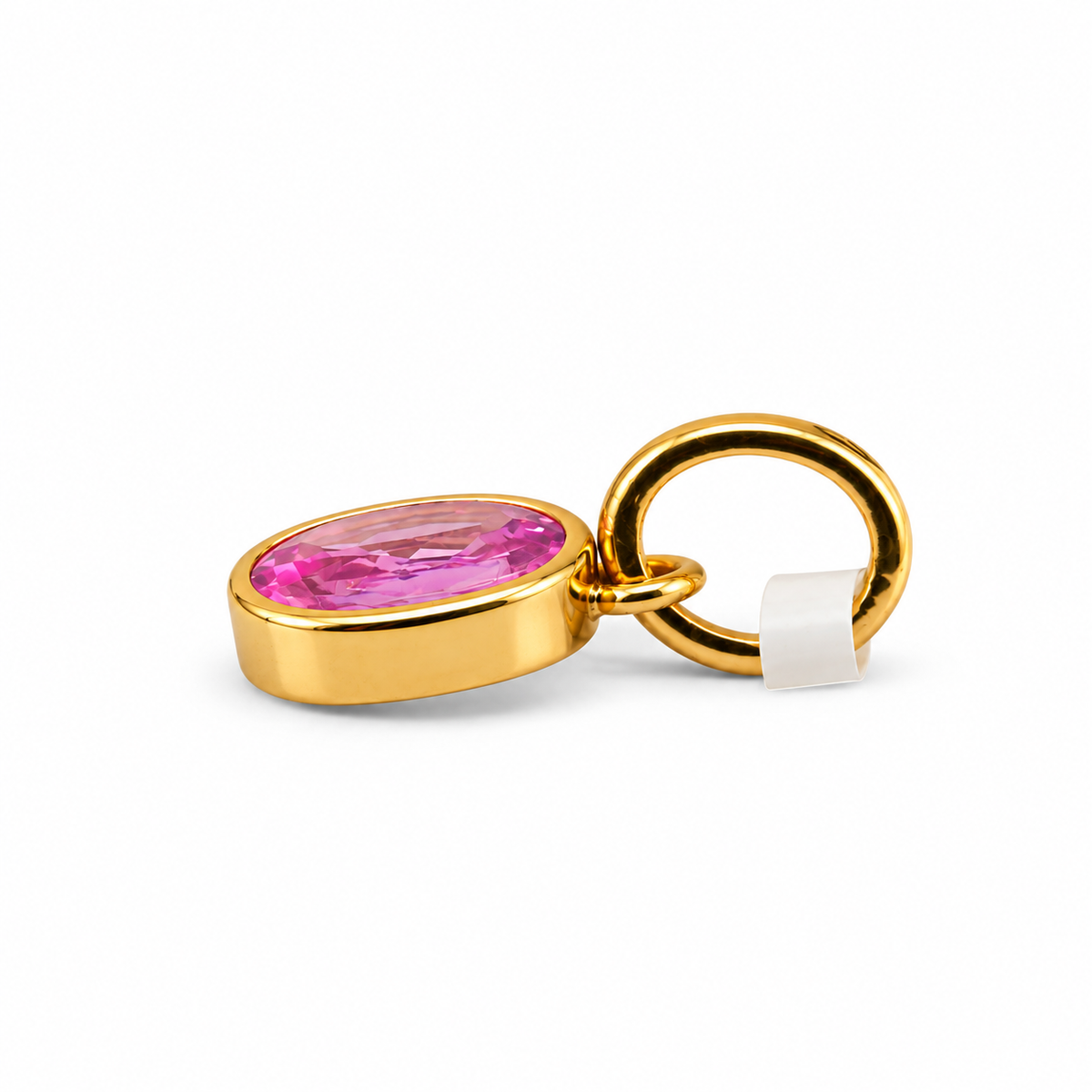 Pink sapphire 585 gold pendant