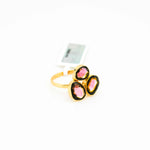 Watermelon tourmaline ring