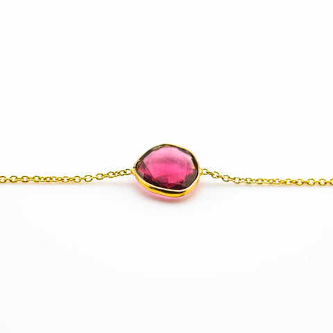 Watermelon tourmaline bracelet