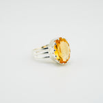 Citrine Venus crown ring