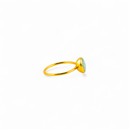 Amazonite ring (Gold Polished)