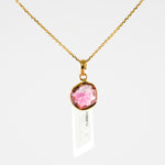 Pink tourmaline pendant