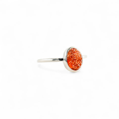 Sunstone oval ring small