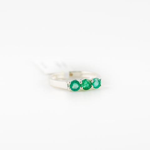Emerald trinity ring