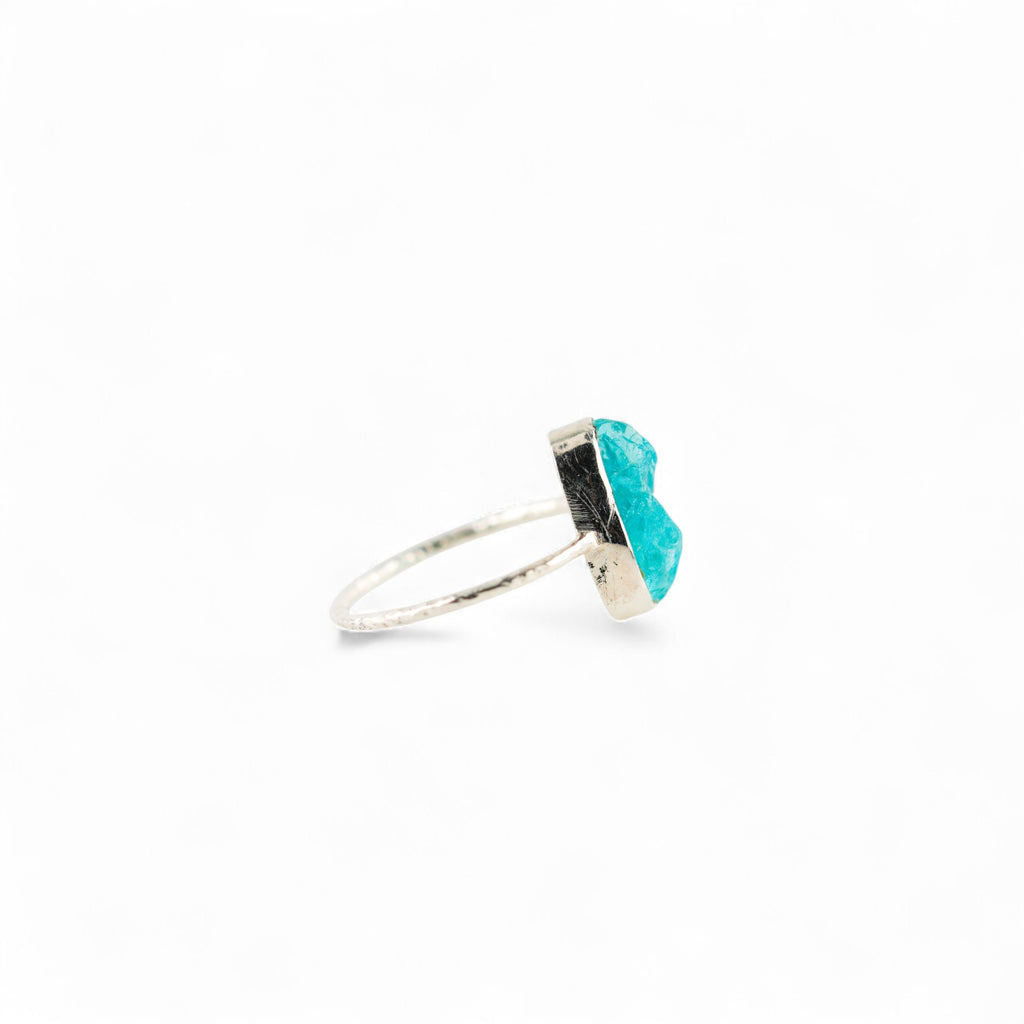 Meteor blue apatite ring