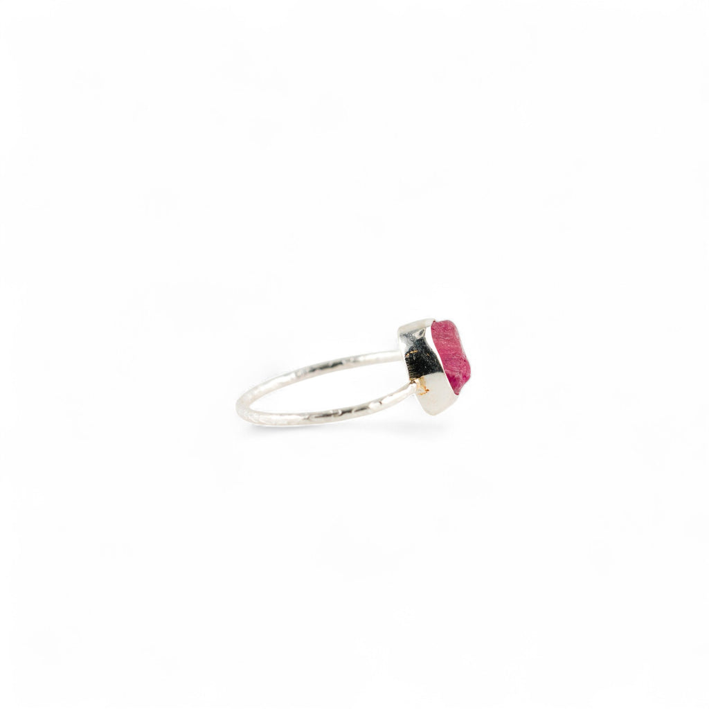 Meteor pink tourmaline ring