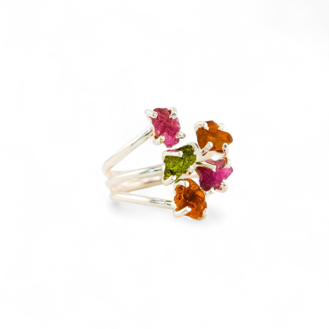 Mixed tourmaline asteroid ring