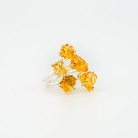Citrine Asteroid Ring