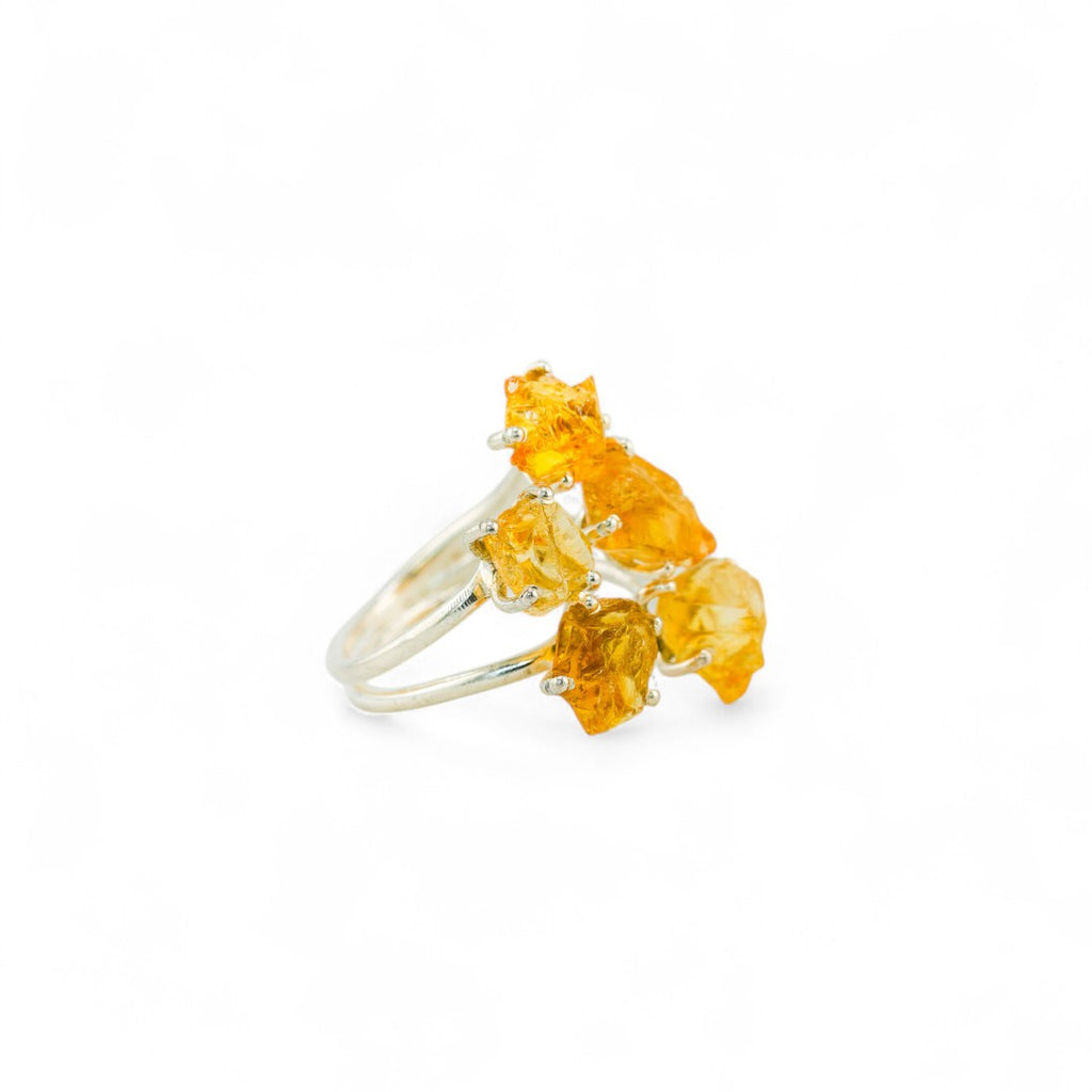 Citrine asteroid ring