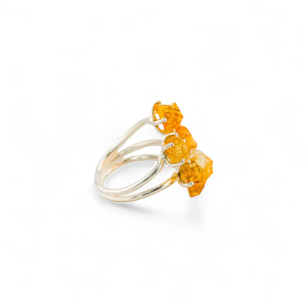 Citrine asteroid ring