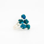 Blue Apatite Asteroid Ring