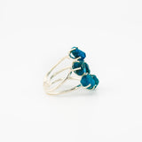 Blue Apatite Asteroid Ring