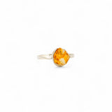 Citrine meteor X sun ring