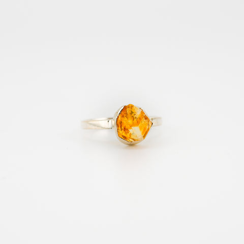 Citrine Meteor X sun ring