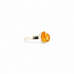 Citrine meteor X sun ring