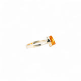 Citrine meteor X sun ring
