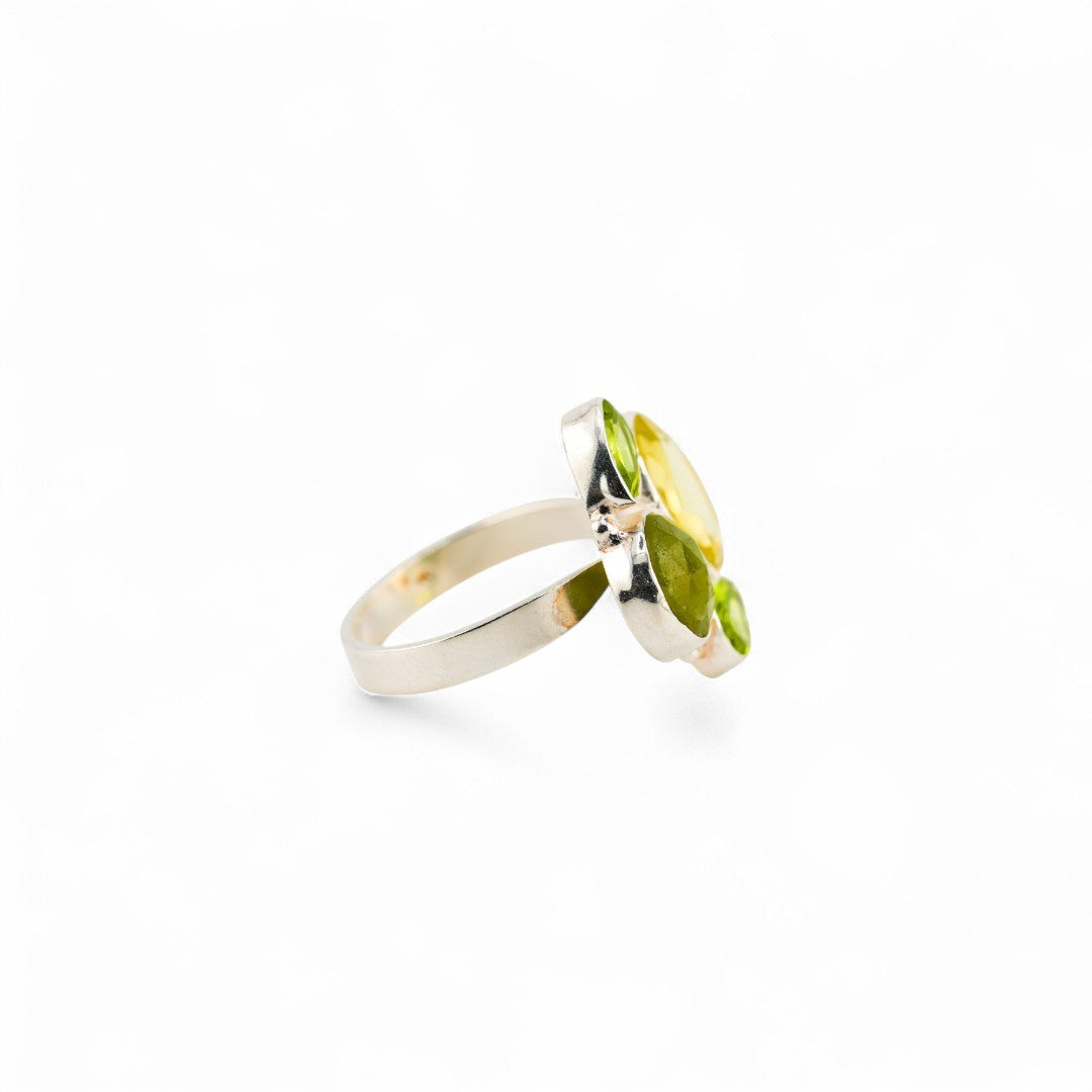 Victoria green summer blossom ring