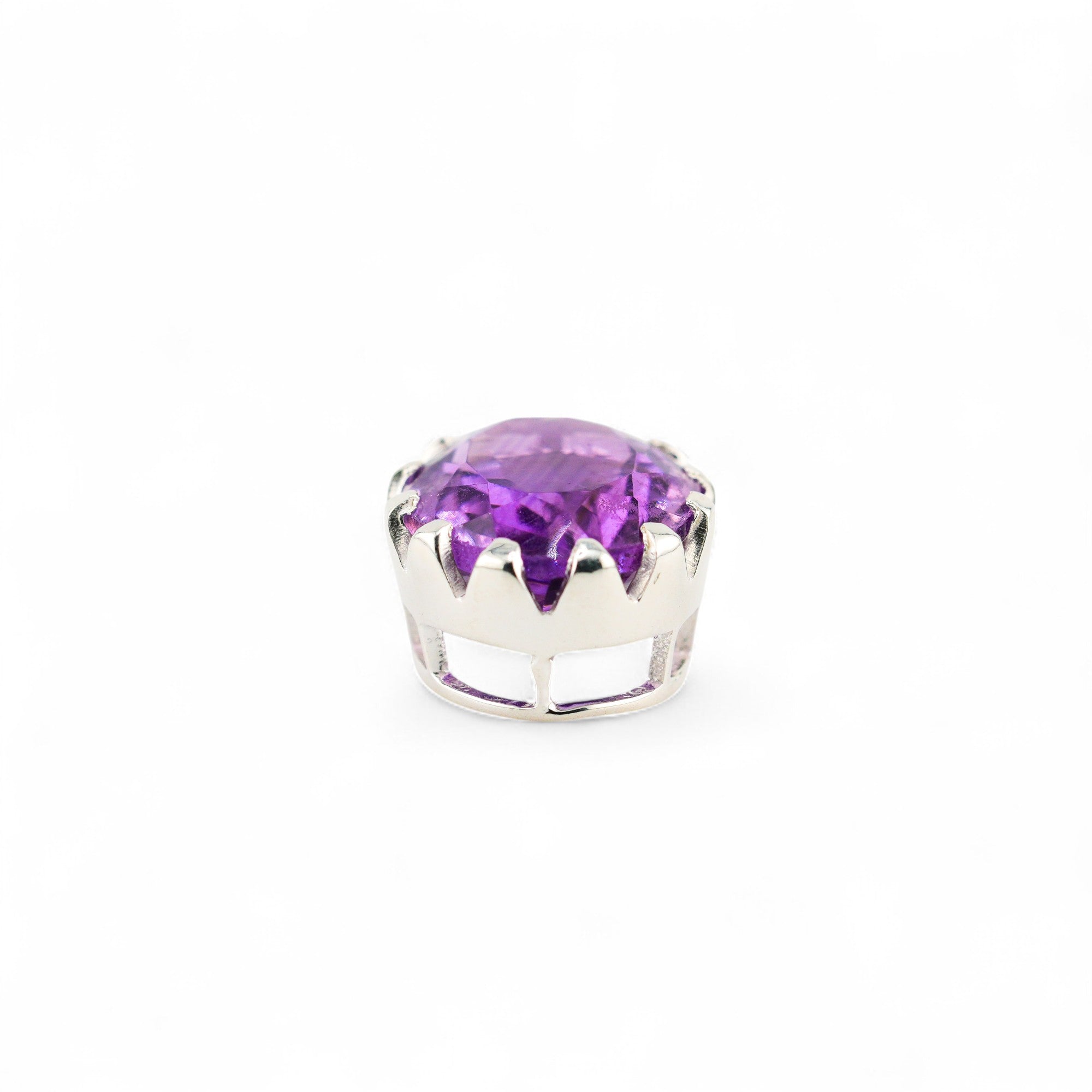 Amethyst crown pendant