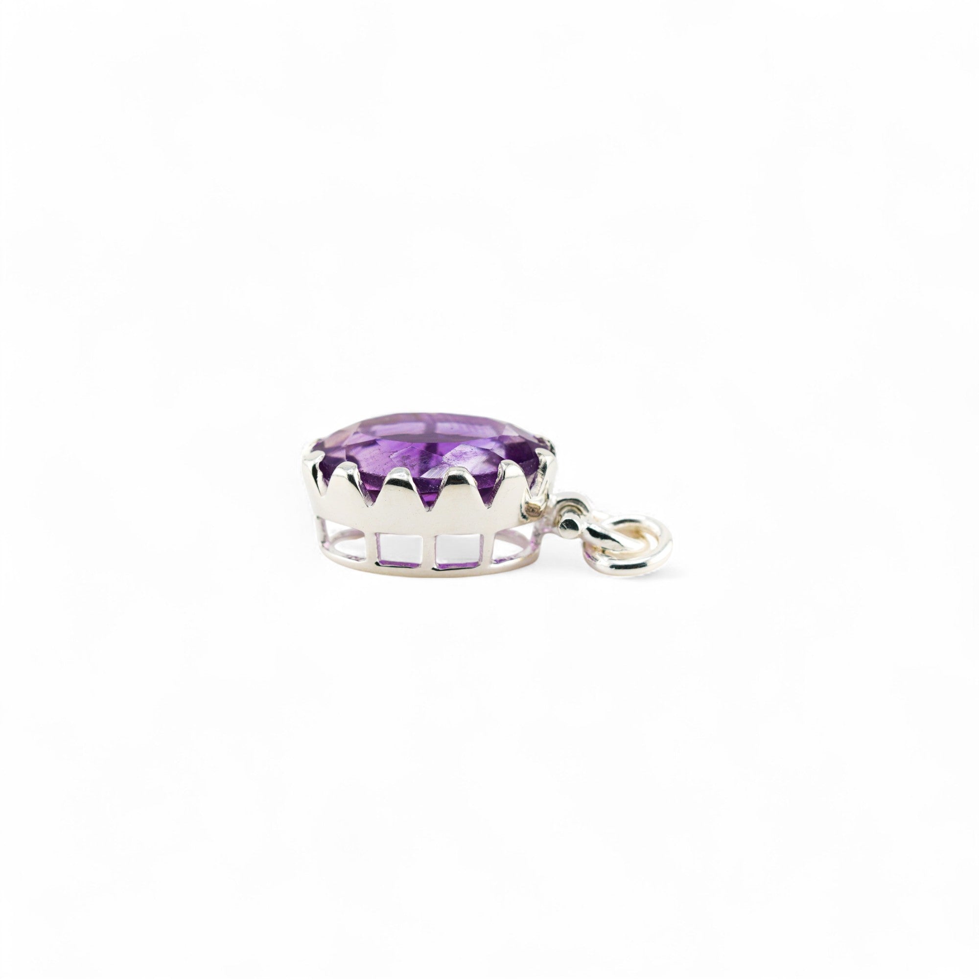 Amethyst crown pendant