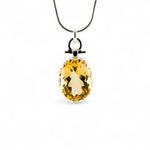 Citrine venus crown pendant