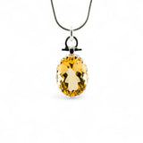 Citrine venus crown pendant