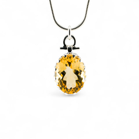 Citrine venus crown pendant
