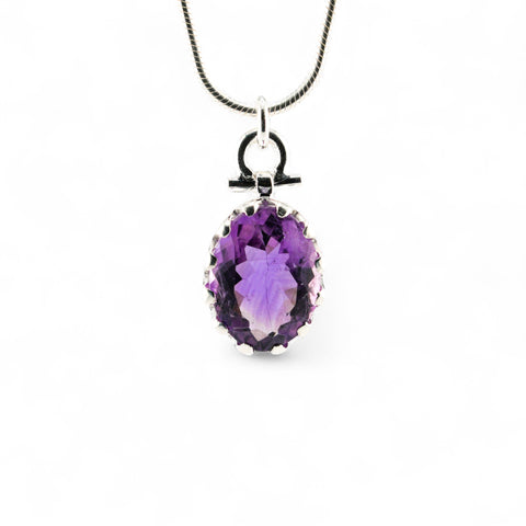 Amethyst venus crown pendant