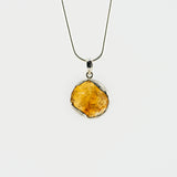 Rough citrine sun pendant