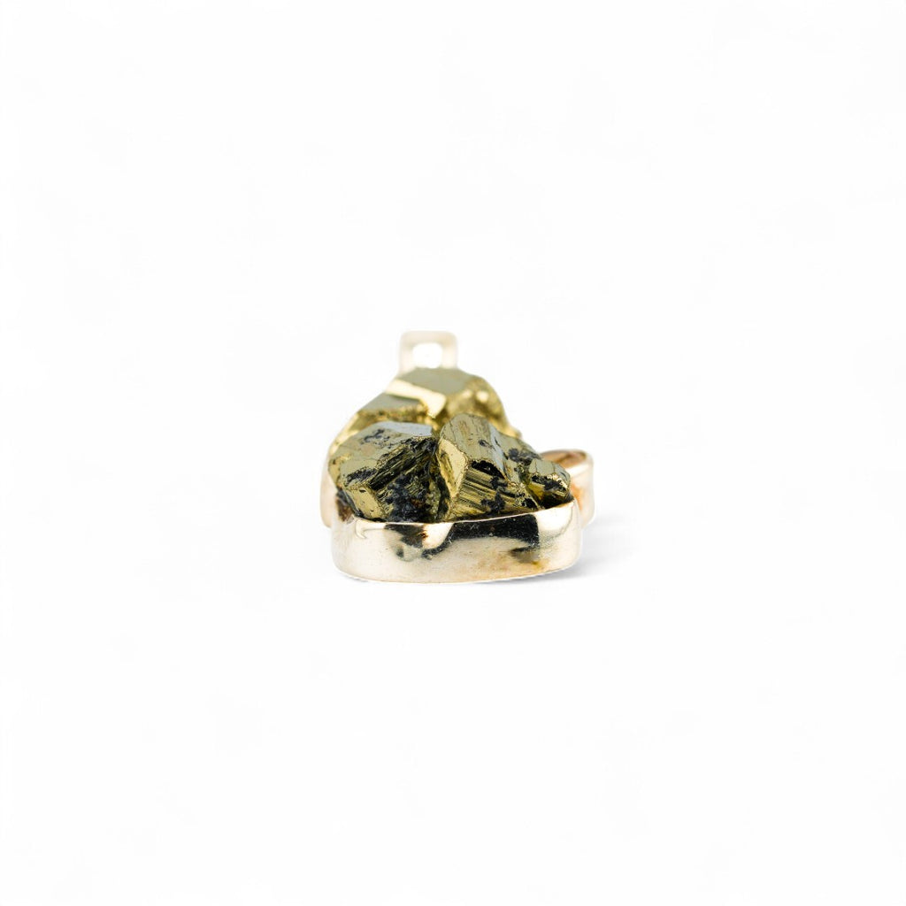 Rough pyrite pendant