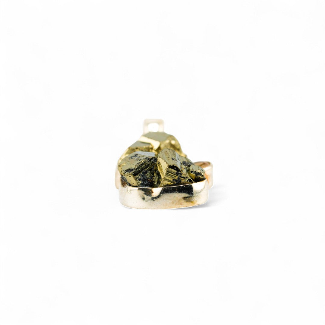 Rough pyrite pendant