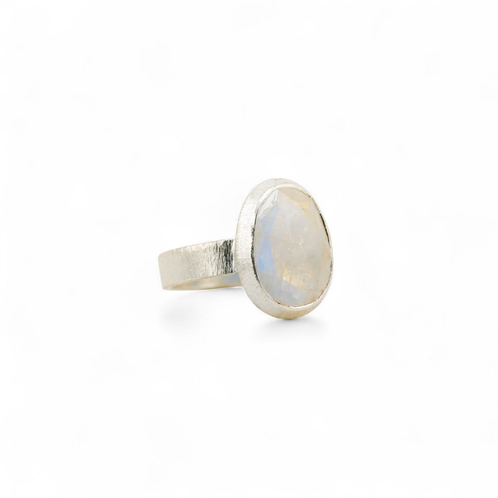 Eve rainbow moonstone ring