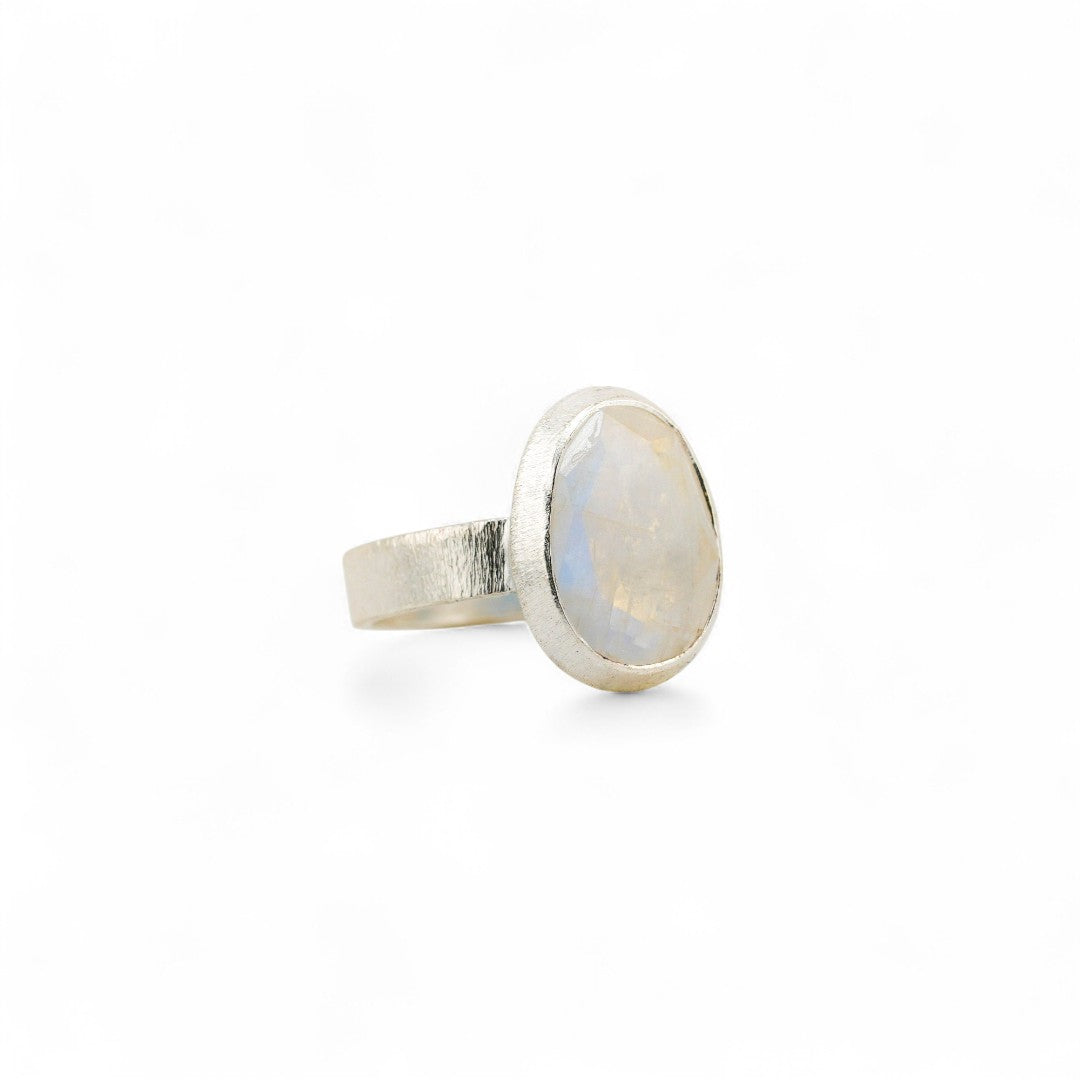 Eve rainbow moonstone ring