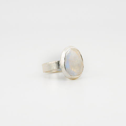 Eve rainbow moonstone ring