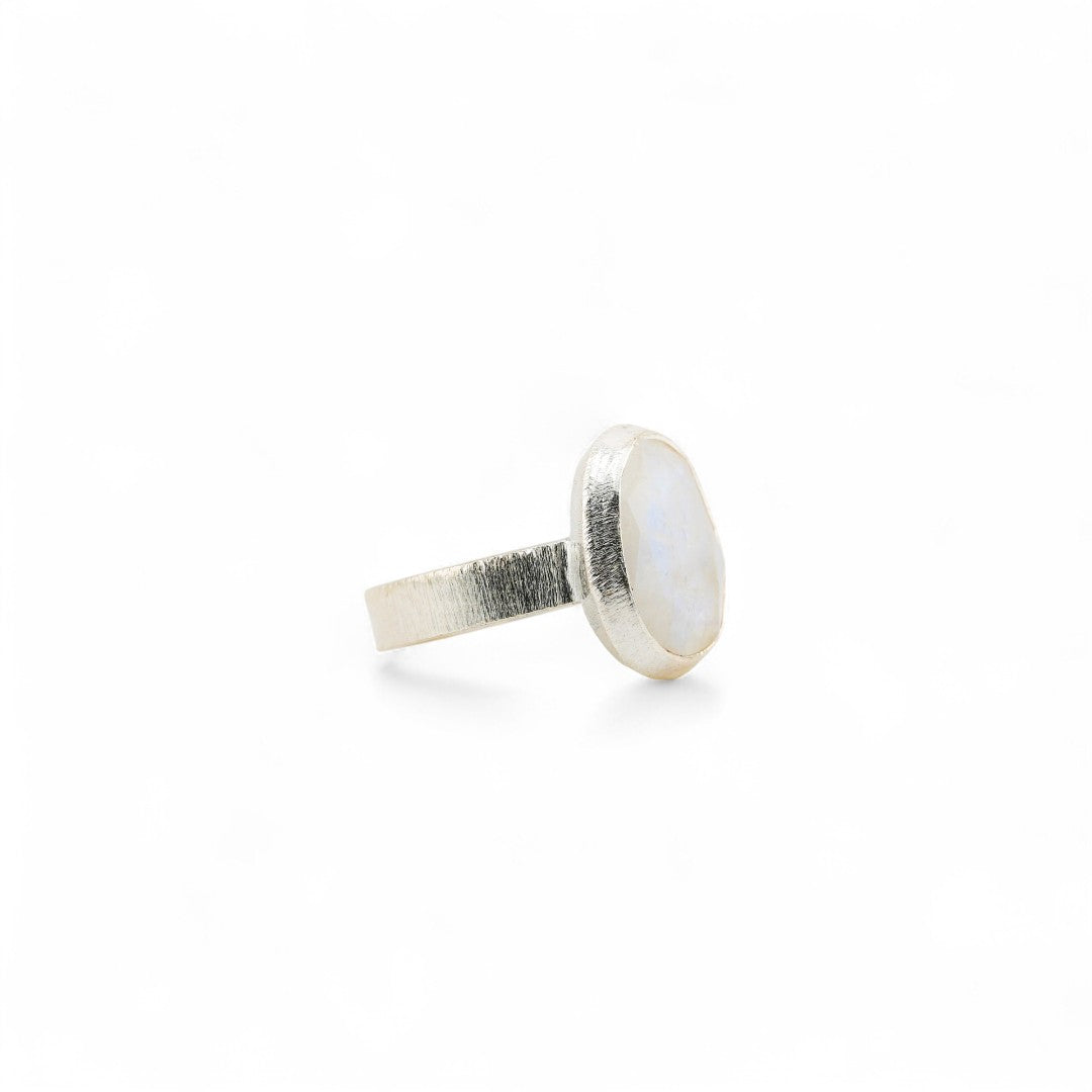 Eve rainbow moonstone ring