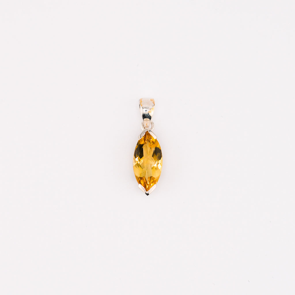 Marquise citrine pendant