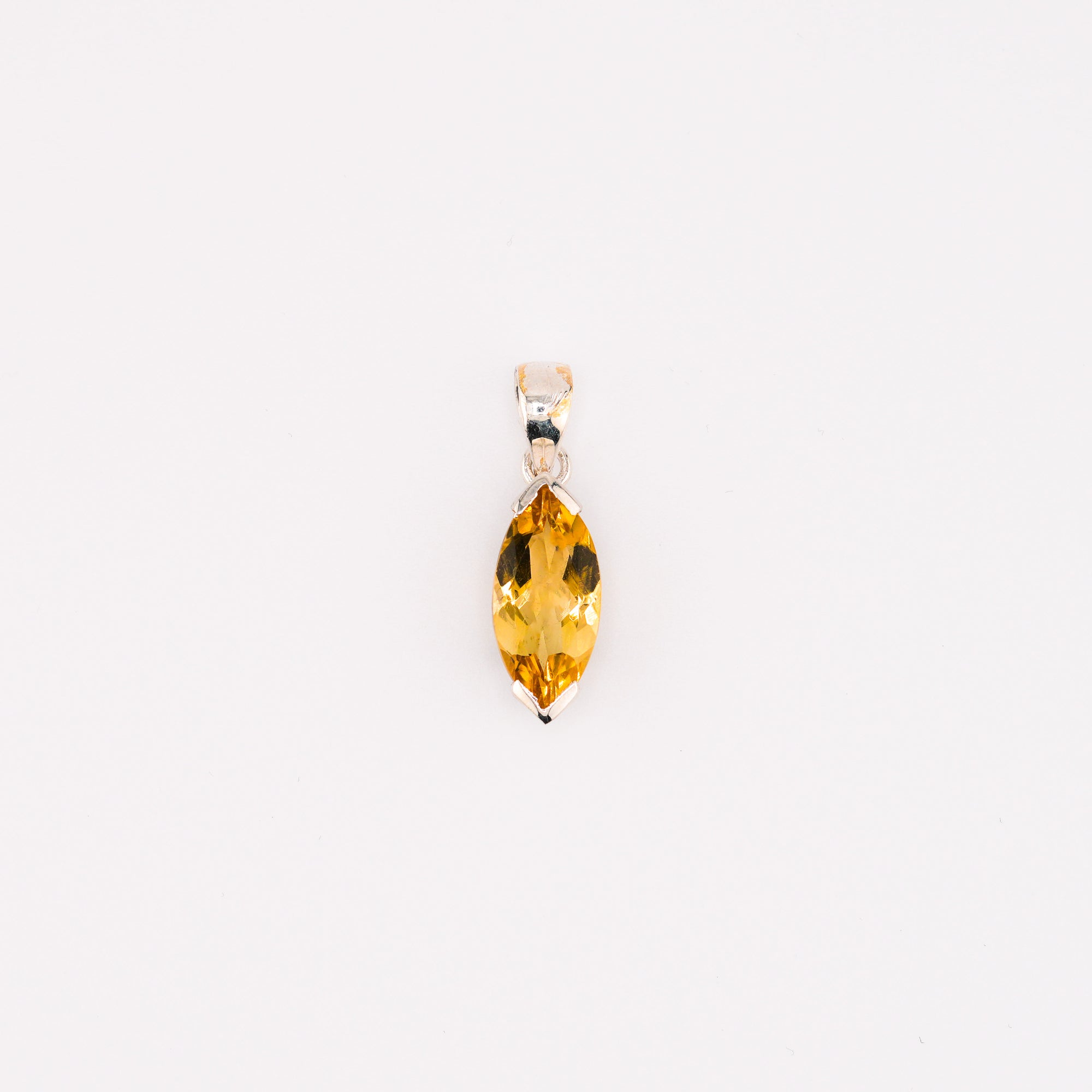 Marquise citrine pendant
