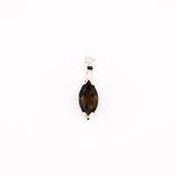 Marquise smoky quartz pendant