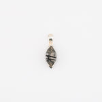 Marquise black rutile quartz pendant