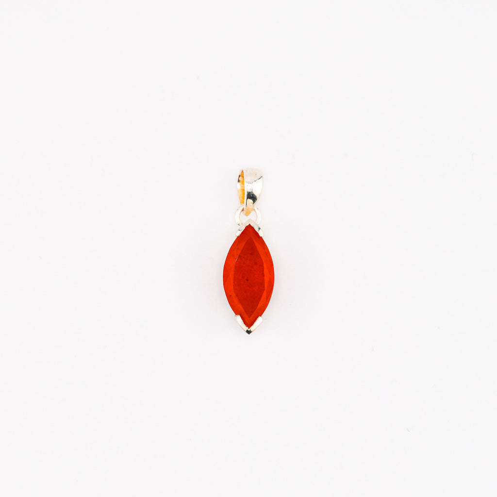 Marquise carnelian pendant
