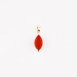 Marquise carnelian pendant