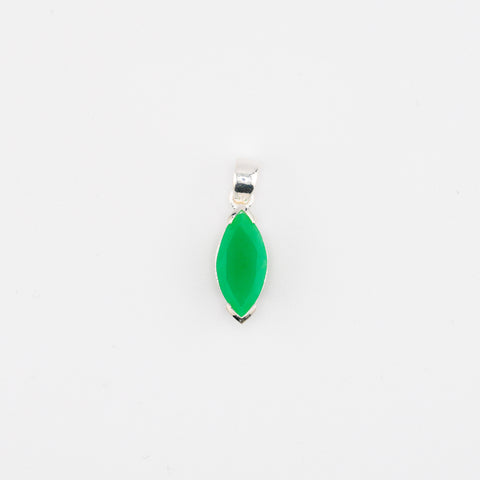 Marquise chrysoprase pendant