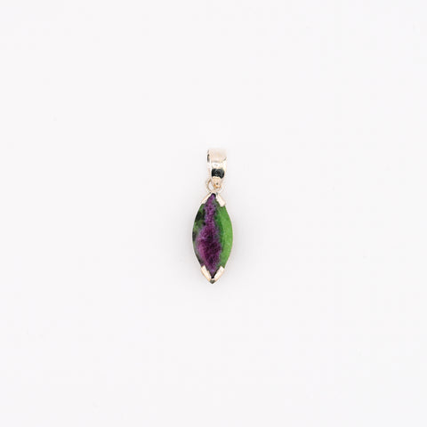 Marquise ruby zoisite pendant