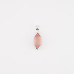 Marquise rose quartz pendant