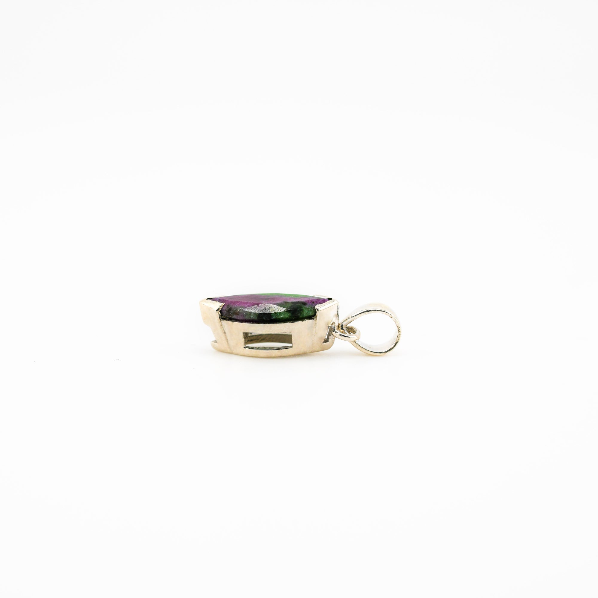 Marquise ruby zoisite pendant