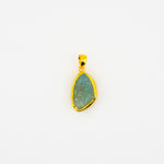 Aquamarine gold pendant