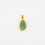 Aquamarine gold pendant