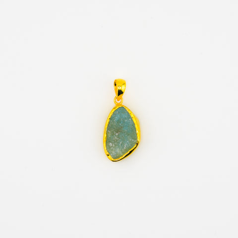 Aquamarine gold pendant