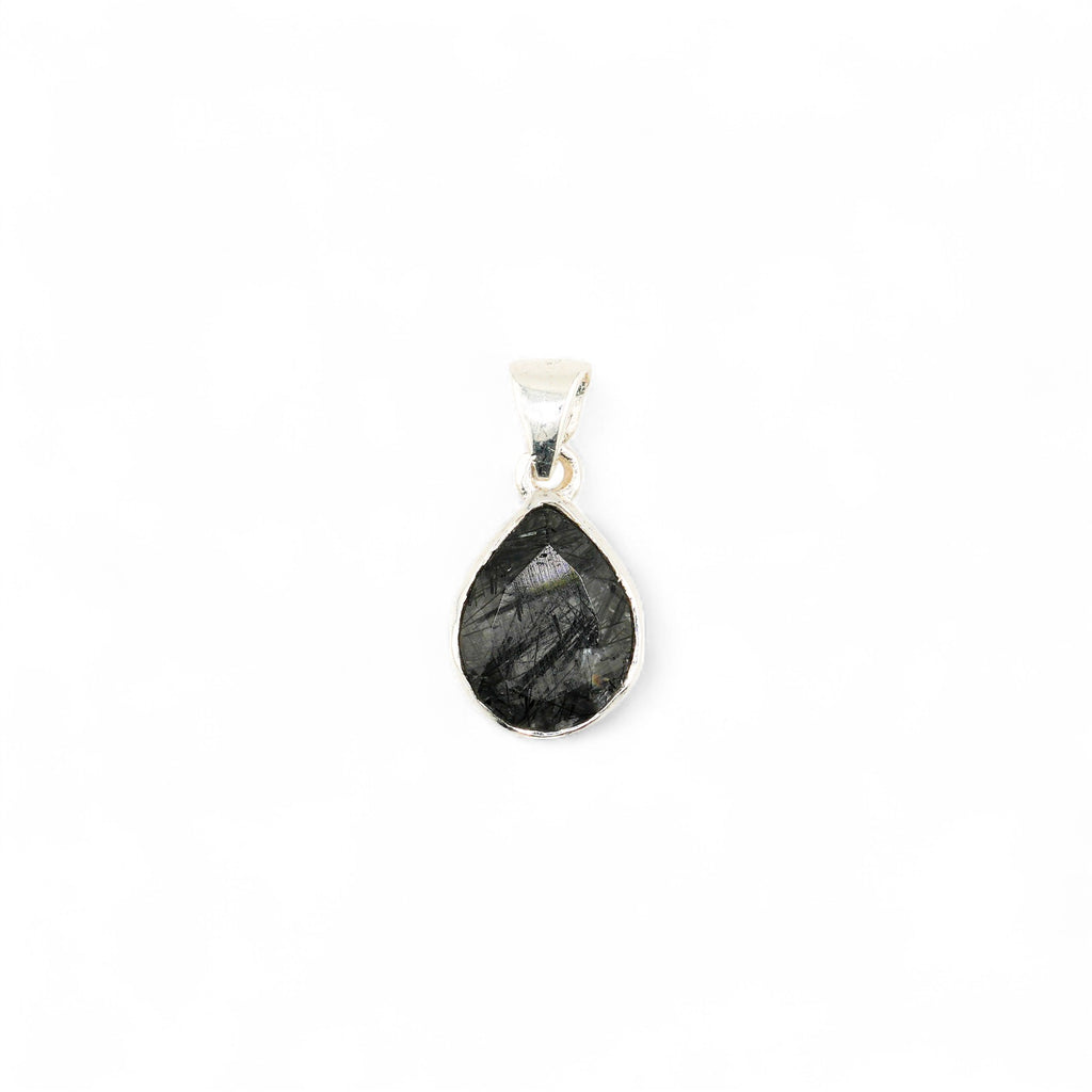 Venus black rutile quartz pendant